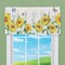 Collections Etc Sunflower and Butterfly Printed Rod Pocket Top Window Valance